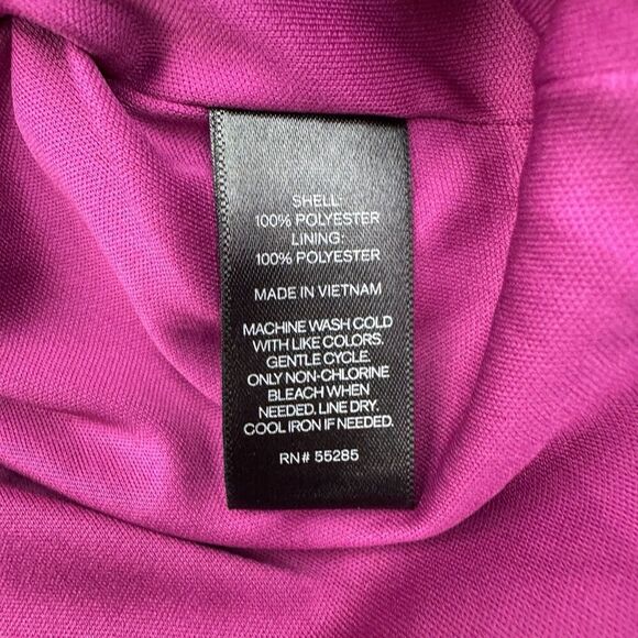 Express Magenta Strapless Dress Sz Small Lined Casual String Tie - Picture 5 of 9